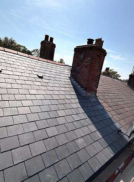 New natural slate roof installation in Newbury by R W Roofing Services Ltd 08