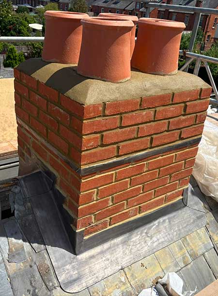 R W Roofing - Chimney Rebuild - Newbury, Berkshire